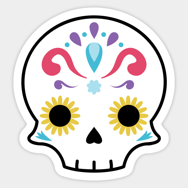 Sugar skull flower Sticker by Laura_Nagel